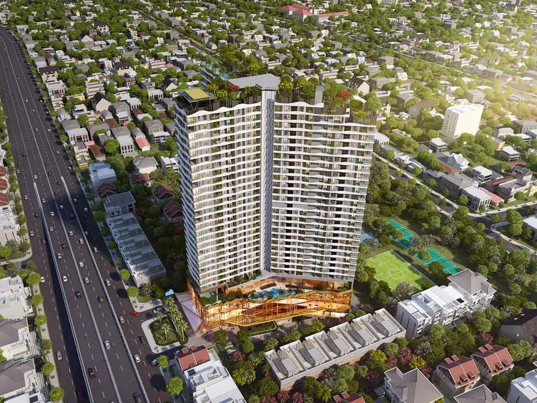 Phối cảnh tổng thể dự án Khu nhà ở thương mại cao tầng Lê Phong Phối cảnh tổng thể dự án Khu nhà ở thương mại cao tầng Lê Phong Bình Dương