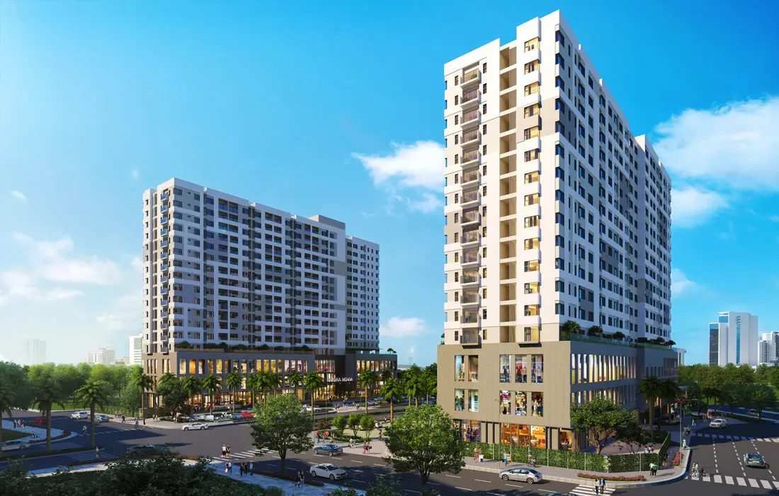 Flora Novia Phối cảnh tổng thể chung cư Flora Novia