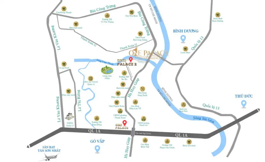 Vị trí dự án One Palace 2