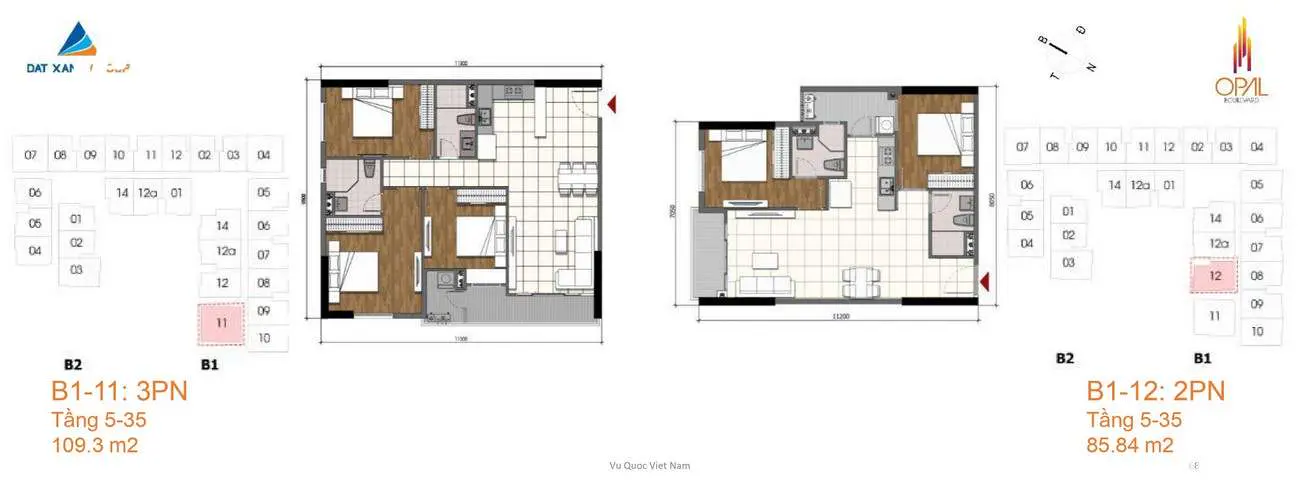 Thiết kế dự án căn hộ chung cư Opal Boulevard Dĩ An Đường Phạm Văn Đồng chủ đầu tư Đất xanh Group